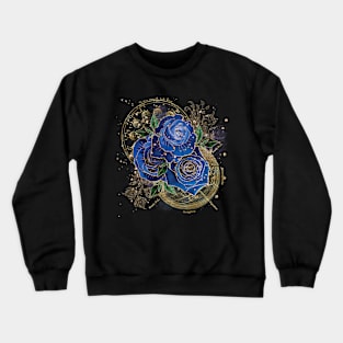 Girly collage - midnight blue, feminine design Crewneck Sweatshirt